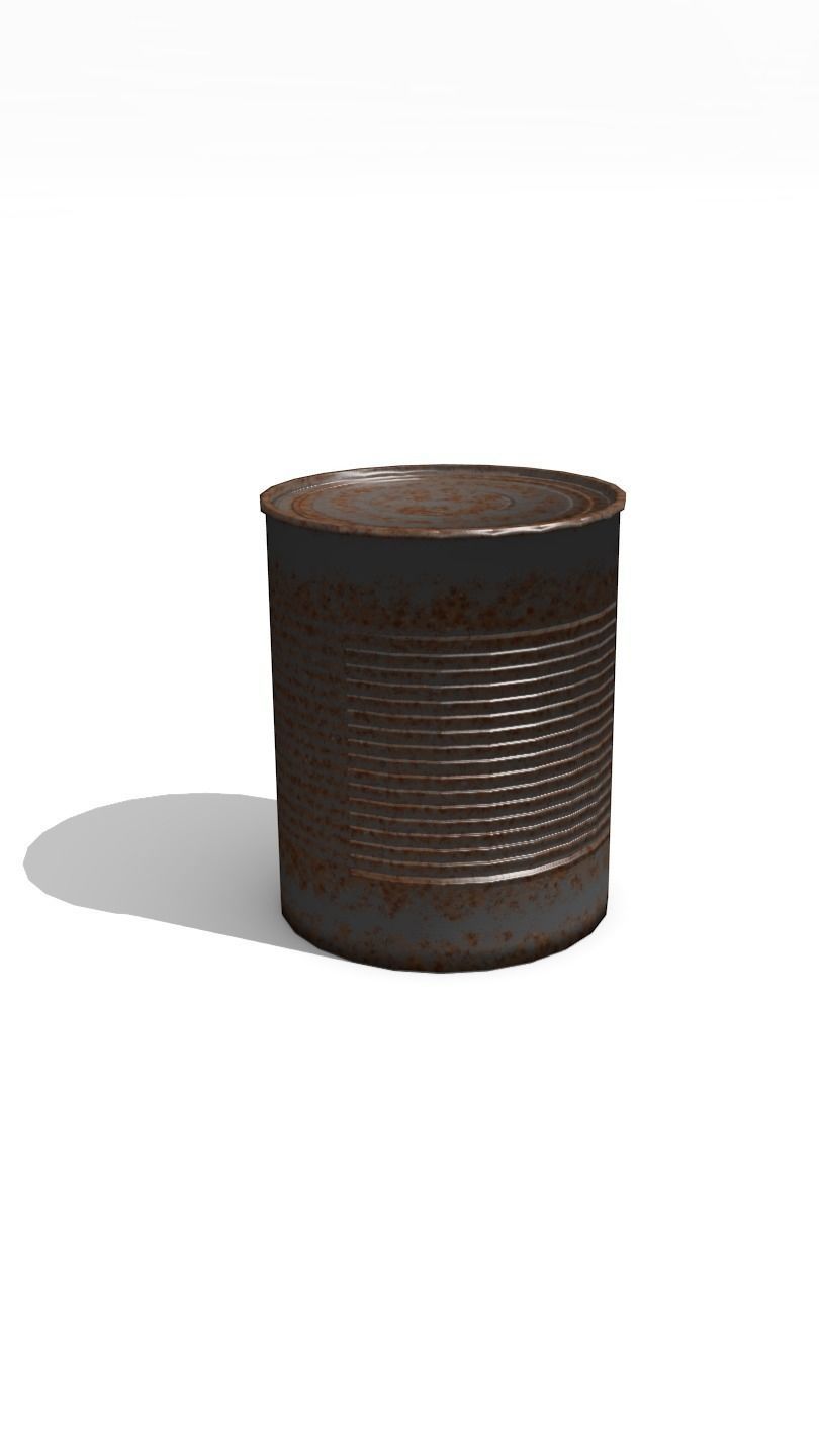 Rusty Tin Can - Low Poly PBR Low-poly 3D model_1