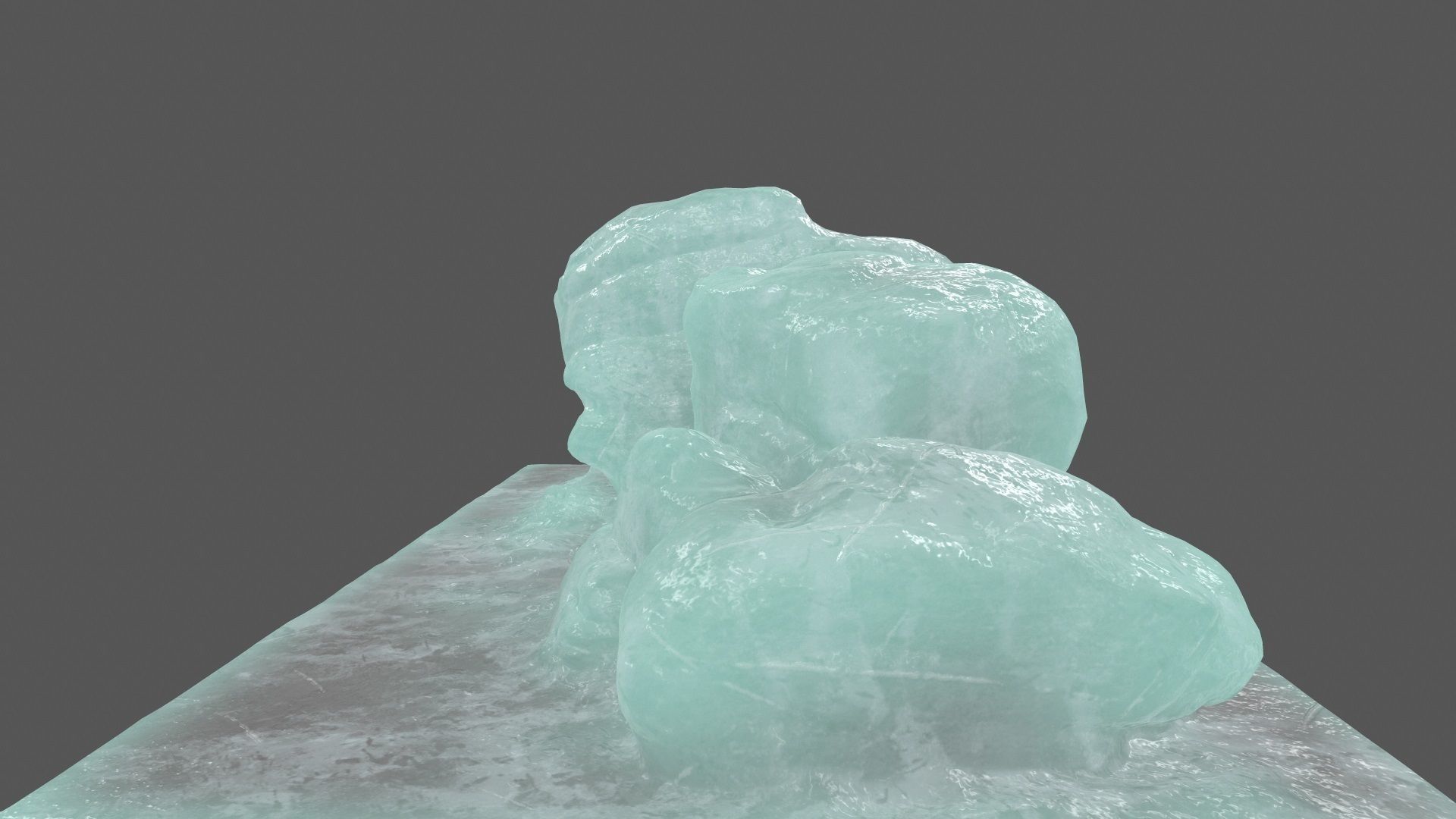 ice rock 5 Low-poly 3D model_10