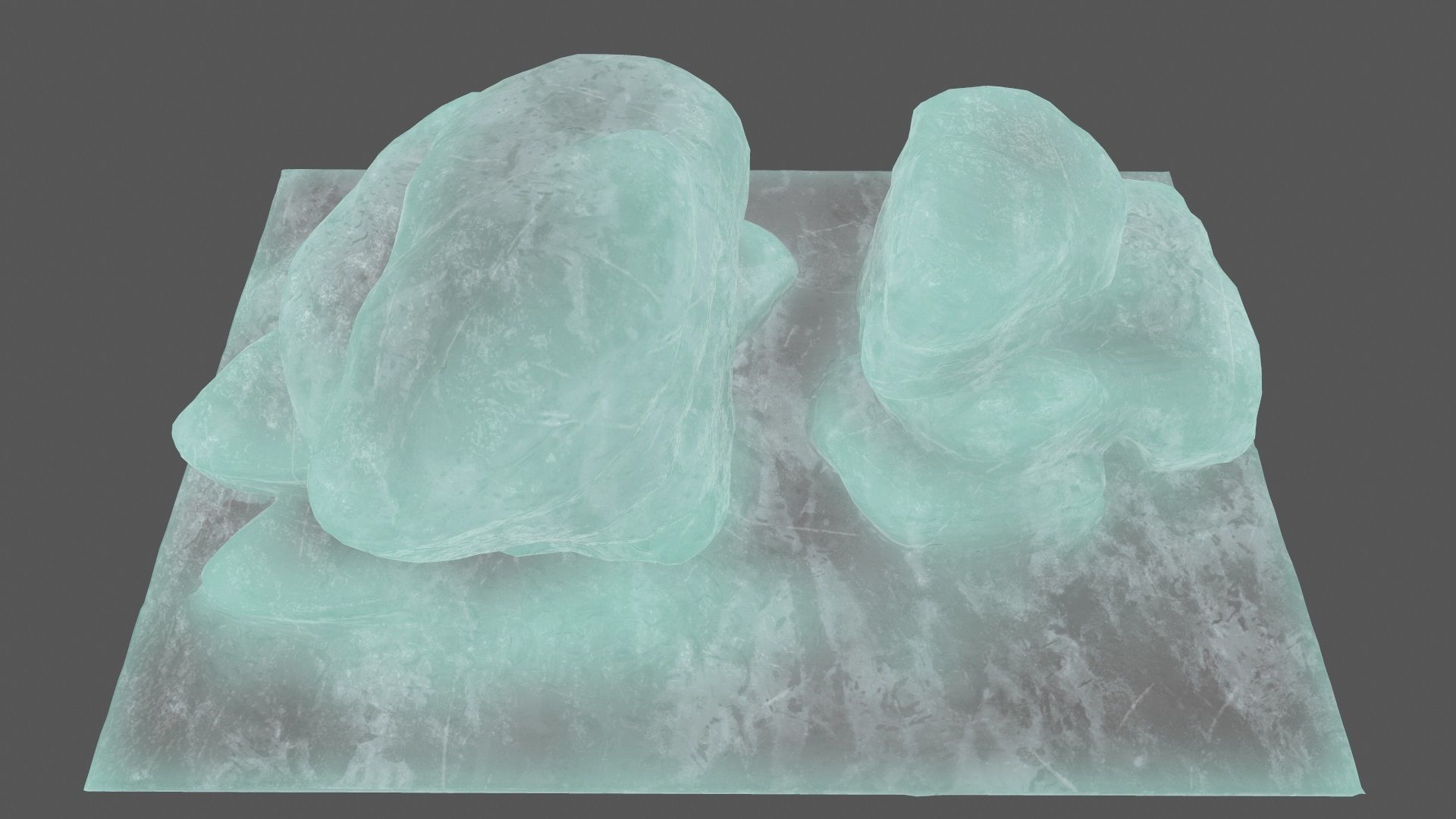 ice rock 5 Low-poly 3D model_11