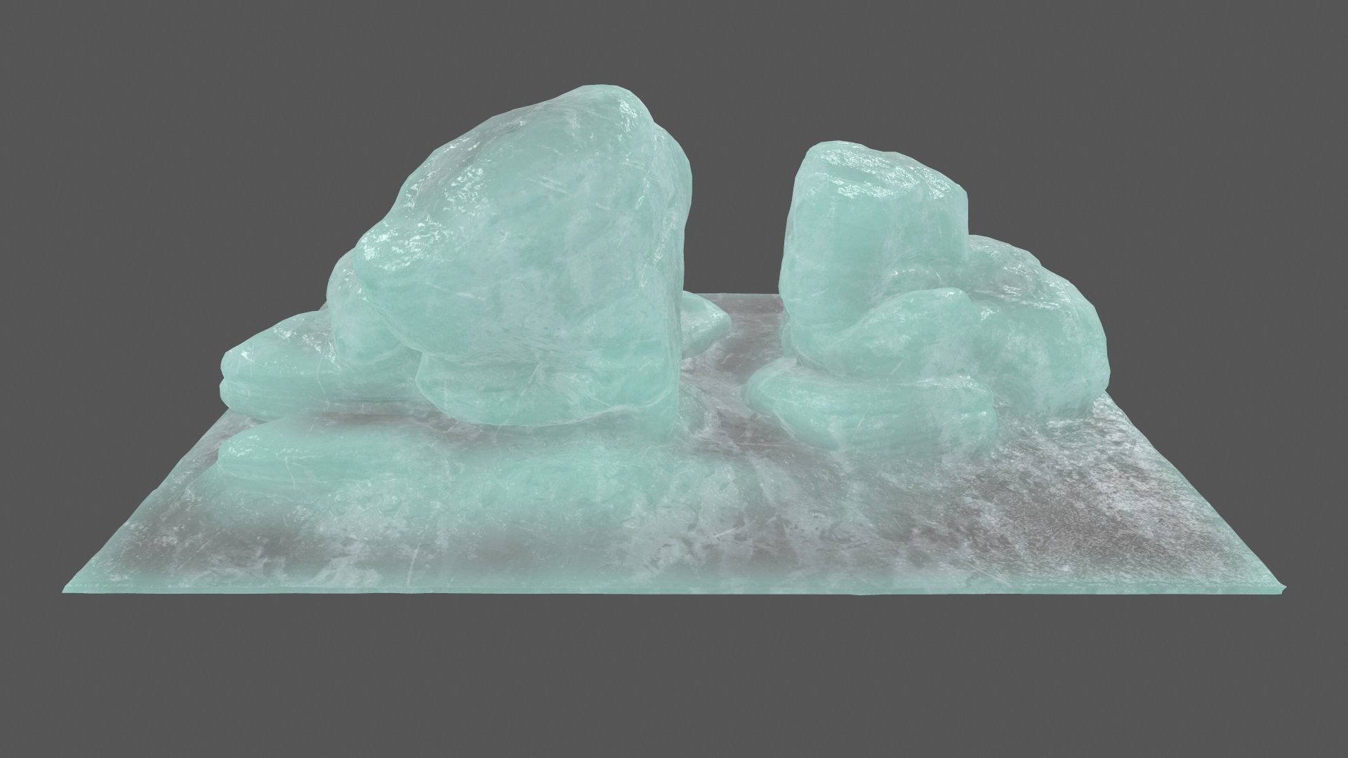 ice rock 5 Low-poly 3D model_5