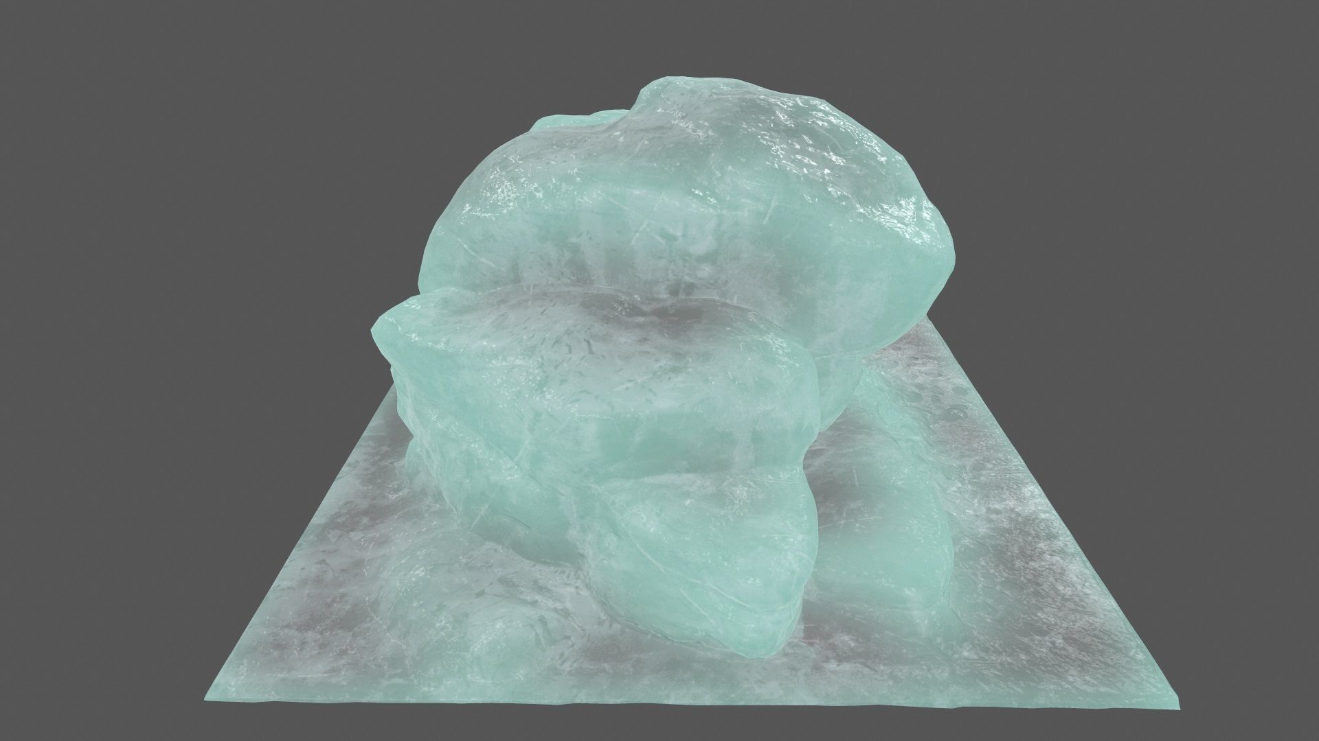 ice rock 5 Low-poly 3D model_6