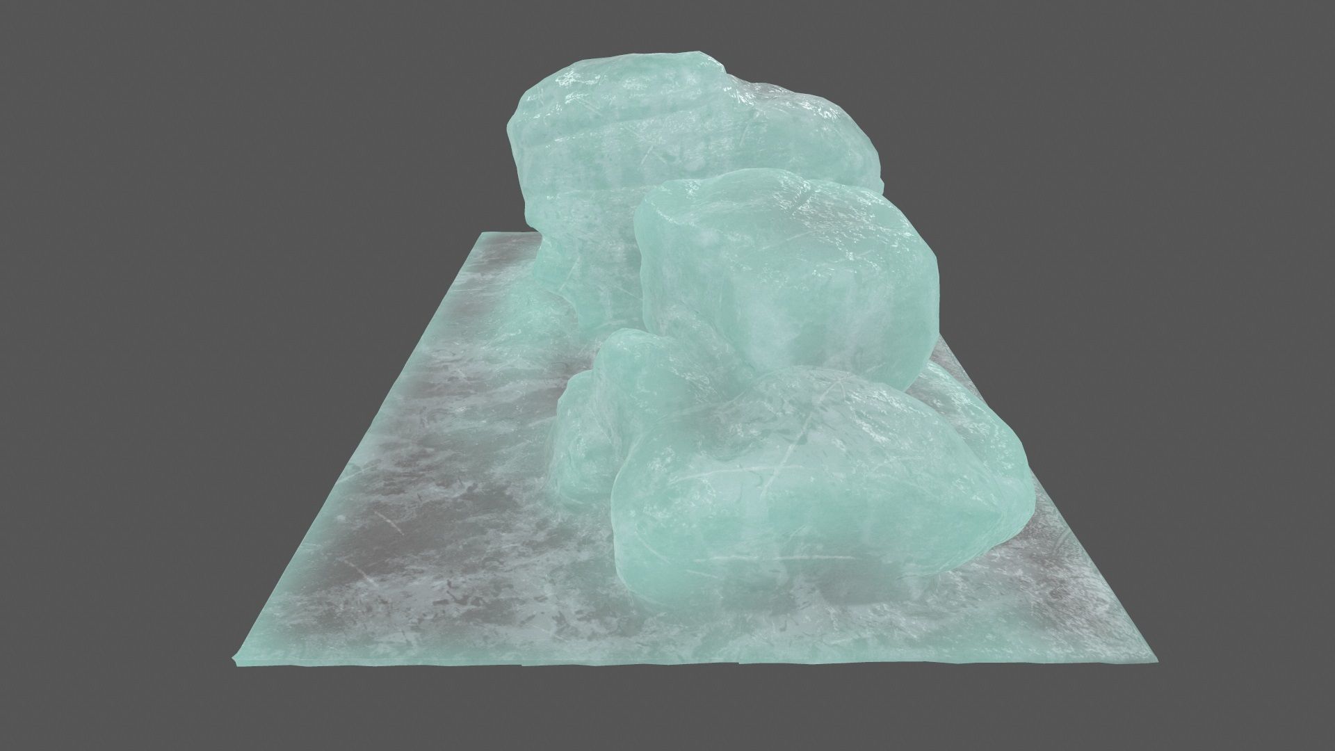 ice rock 5 Low-poly 3D model_3