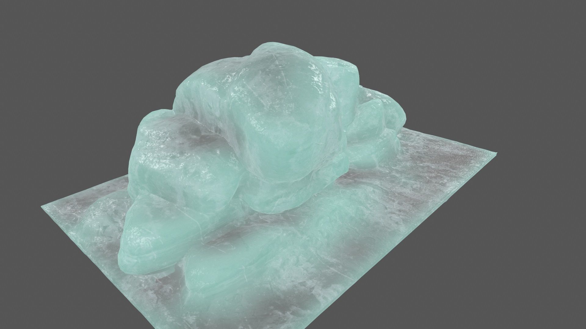 ice rock 5 Low-poly 3D model_2