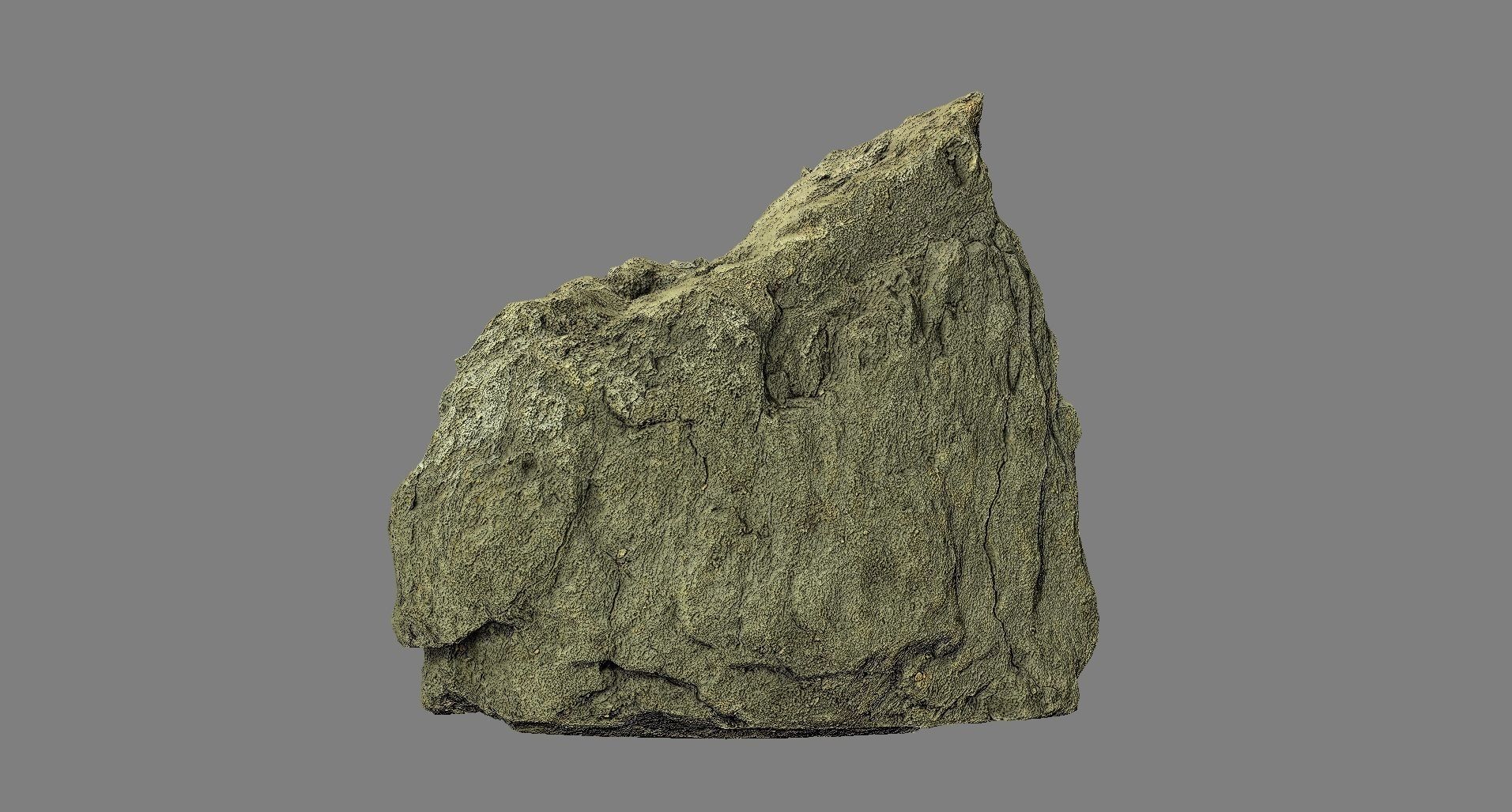 Mountain rock Low-poly 3D model_3
