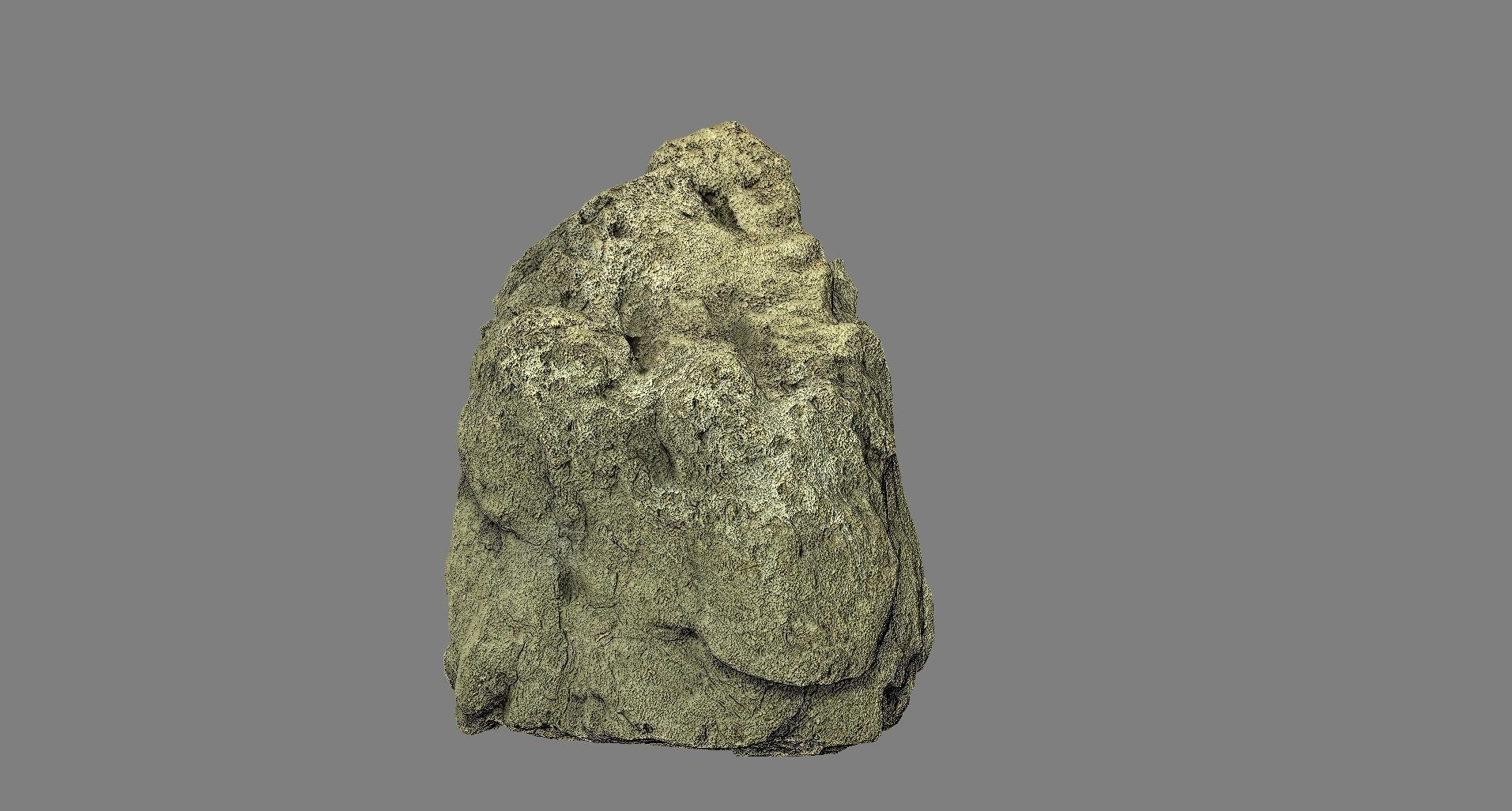 Mountain rock Low-poly 3D model_2
