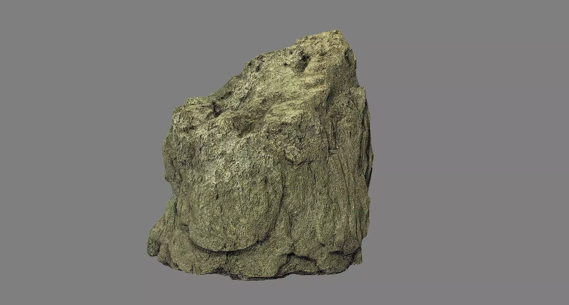 Mountain rock Low-poly 3D model_0