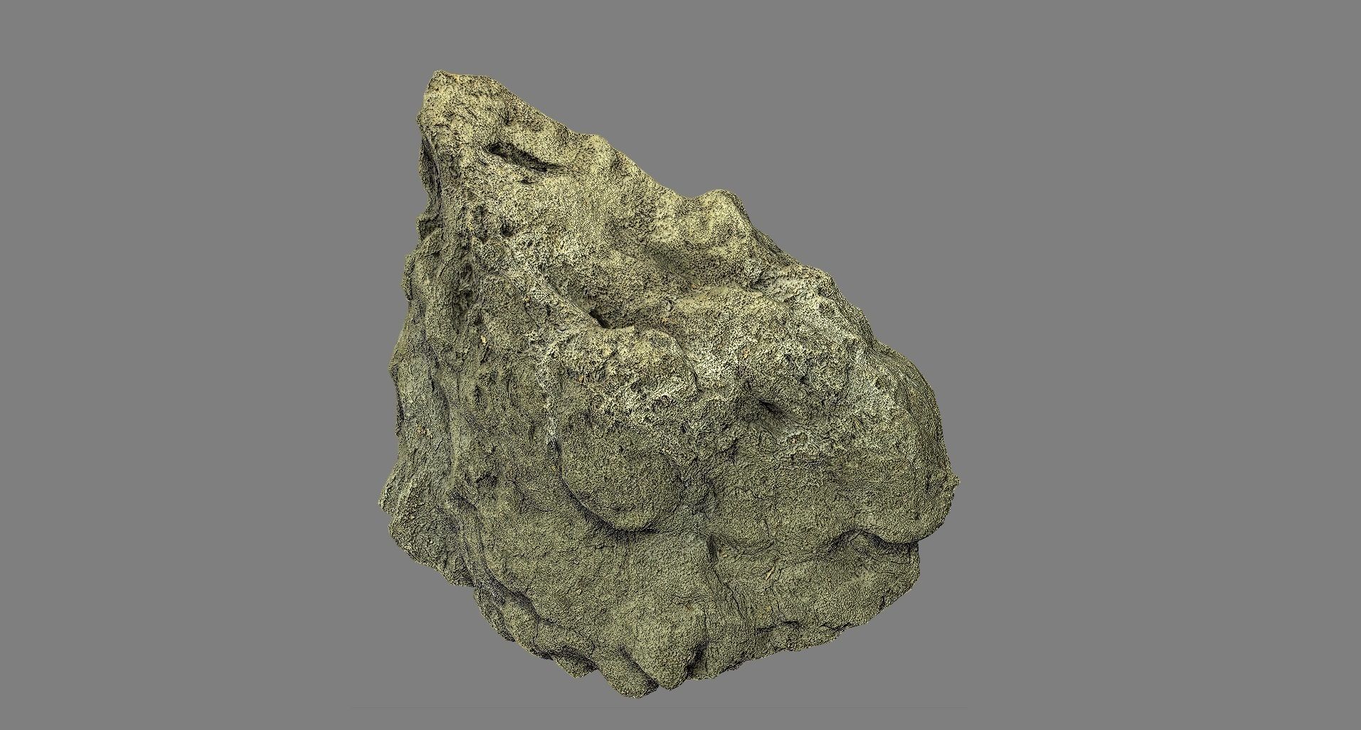 Mountain rock Low-poly 3D model_7