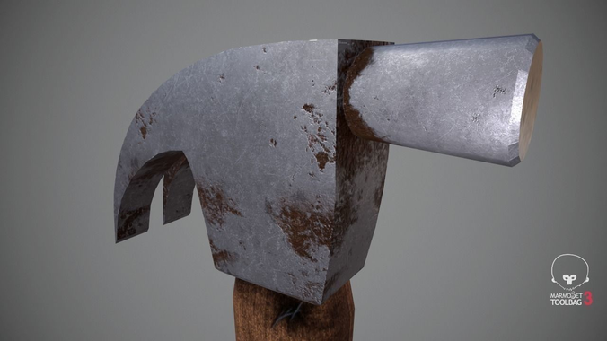 Hammer - LowPoly wooden