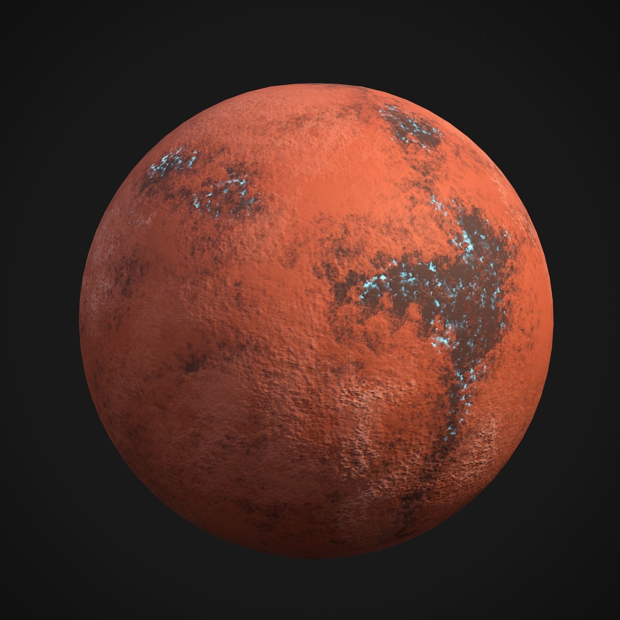 Stylized Planets 01 Low-poly 3D model_3