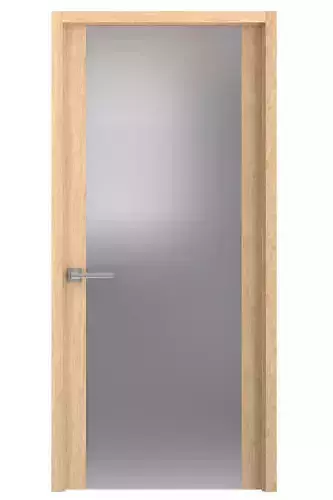 Door-019 wooden door with glass panel