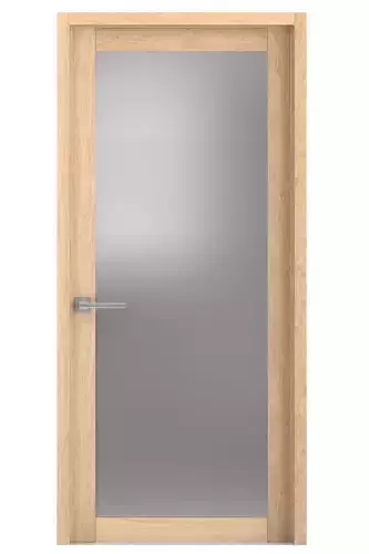 Door-020 wooden door with glass panel