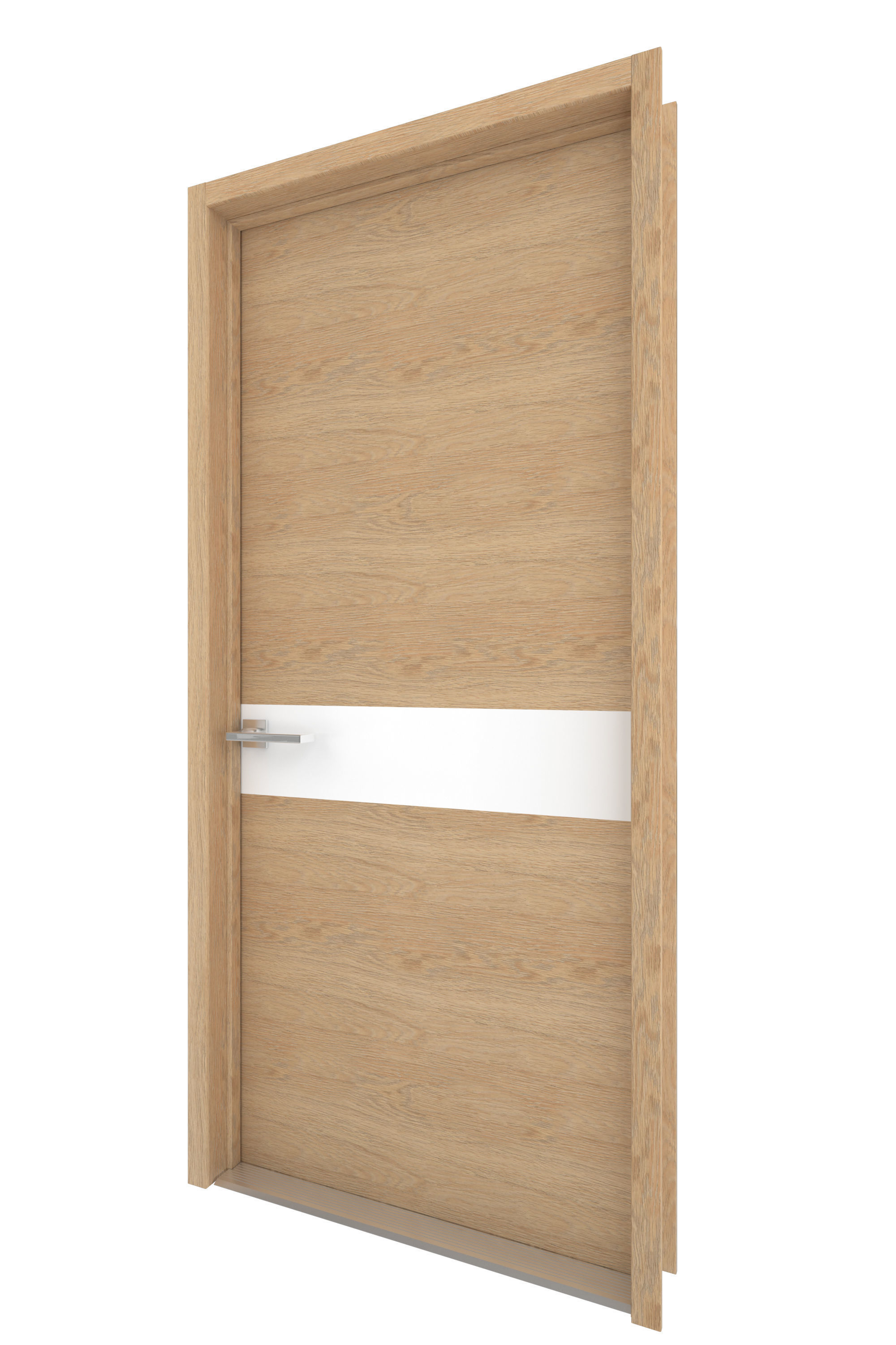 Door-021 wooden door with stripe 3D model_2