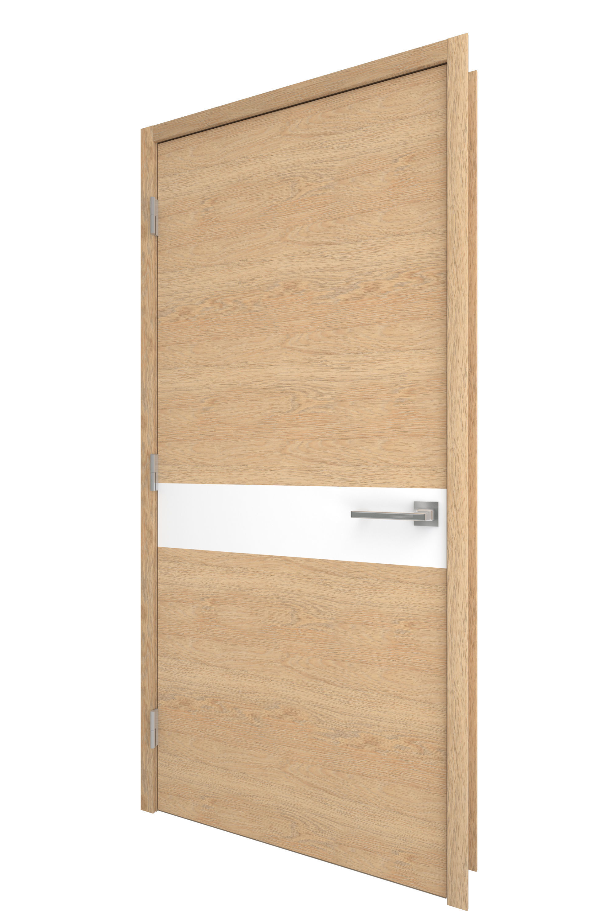 Door-021 wooden door with stripe 3D model_3