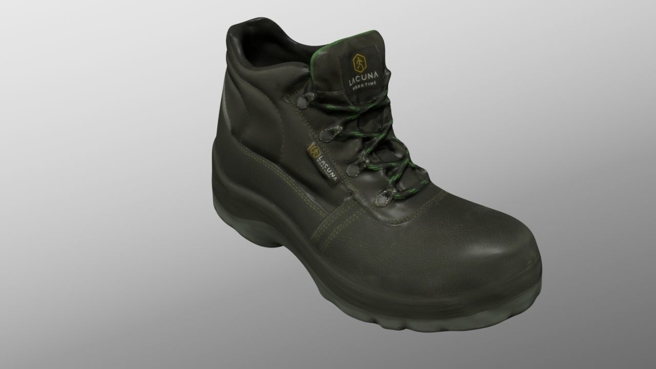 Boot 3D model Low-poly 3D model_2