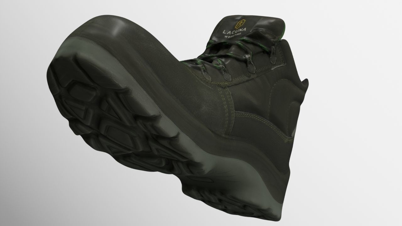 Boot 3D model Low-poly 3D model_7