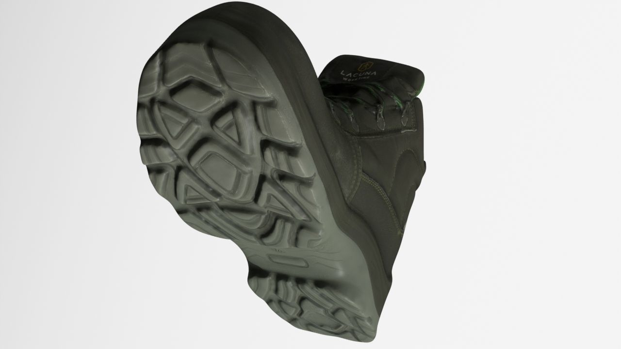 Boot 3D model Low-poly 3D model_5