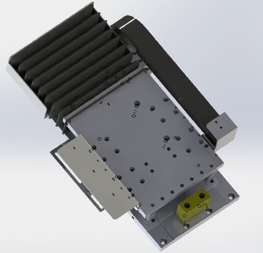 The gear and rack drives the manipulator 3D model
