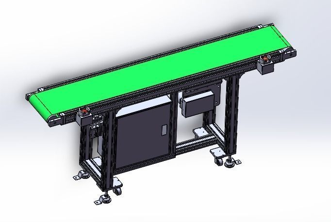2 m conveyor line 3D model_1