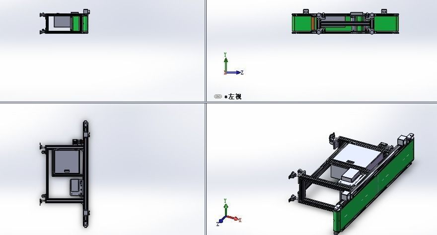 2 m conveyor line 3D model_6