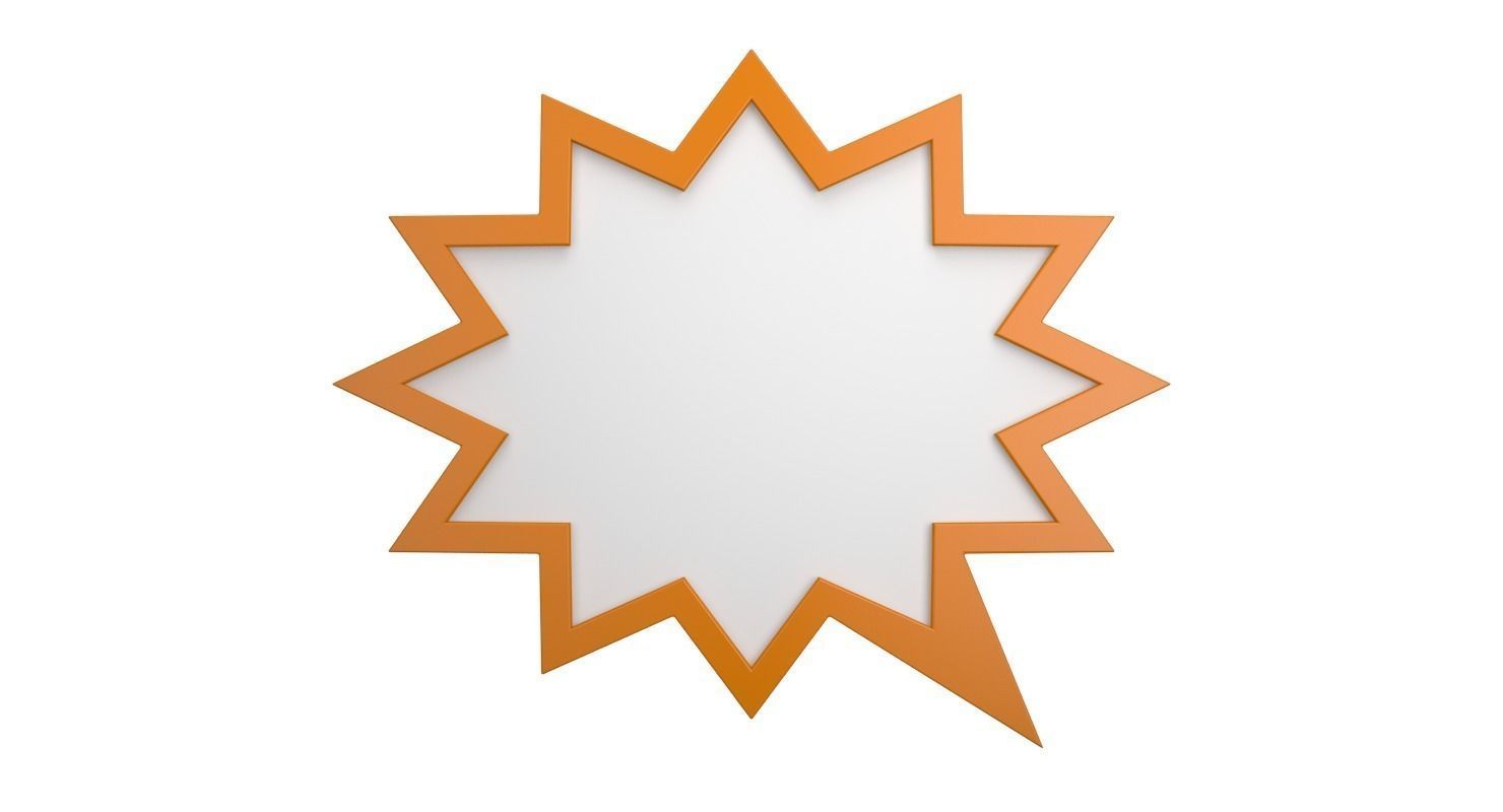 Speech Bubble V03 3D model_0