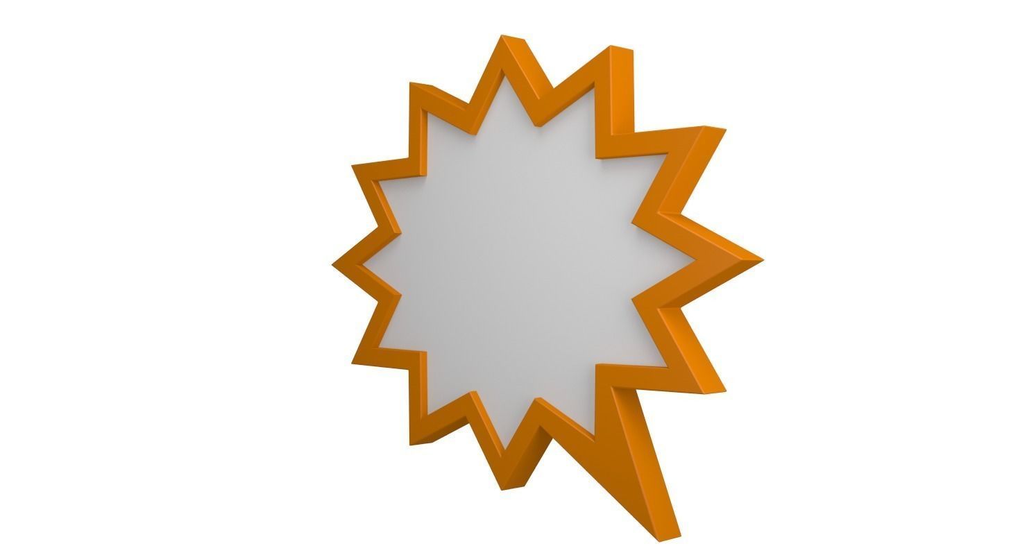Speech Bubble V03 3D model_7