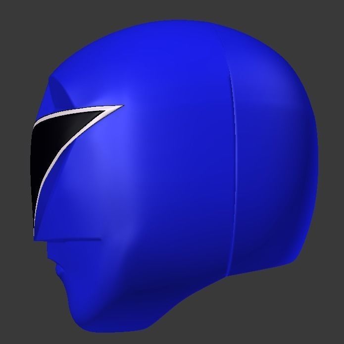 power rangers zeo blue helmet stl file 3D print model_2