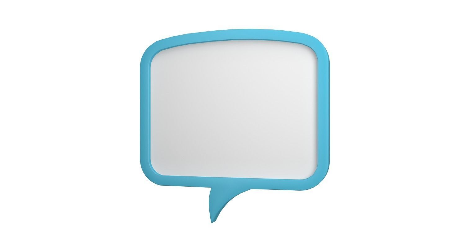 Speech Bubble V04 3D model_7