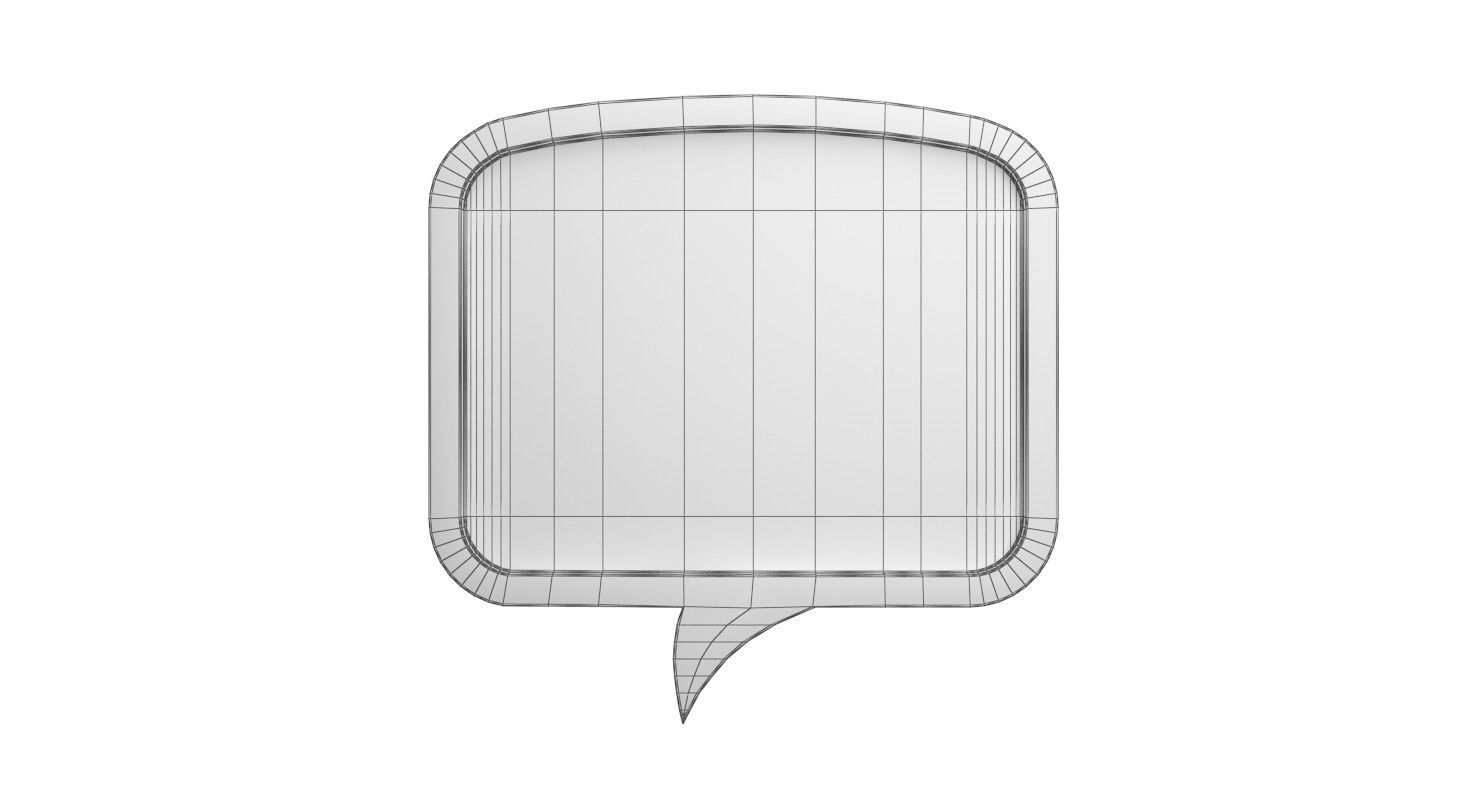 Speech Bubble V04 3D model_8