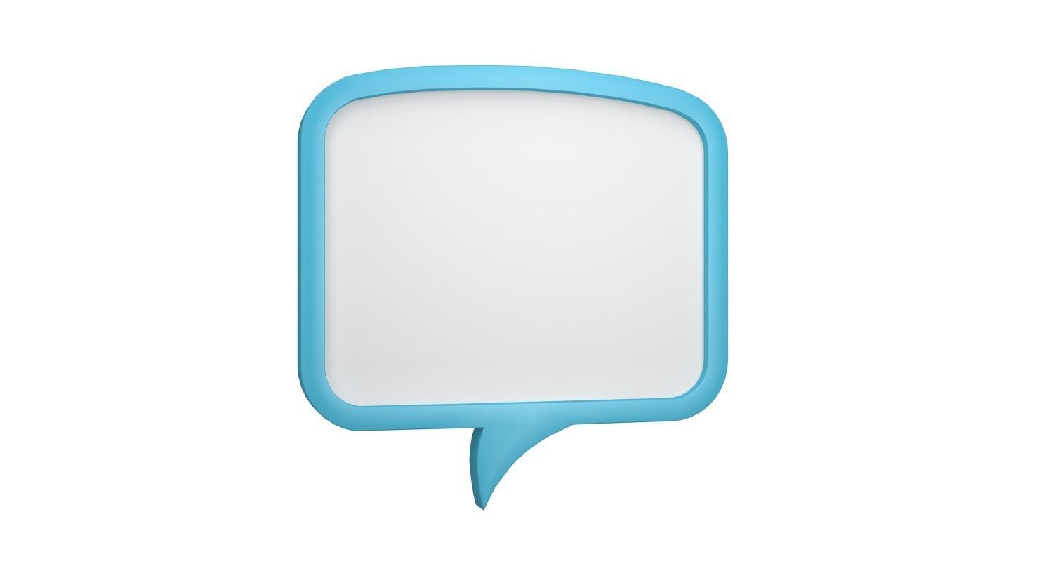 Speech Bubble V04 3D model_1