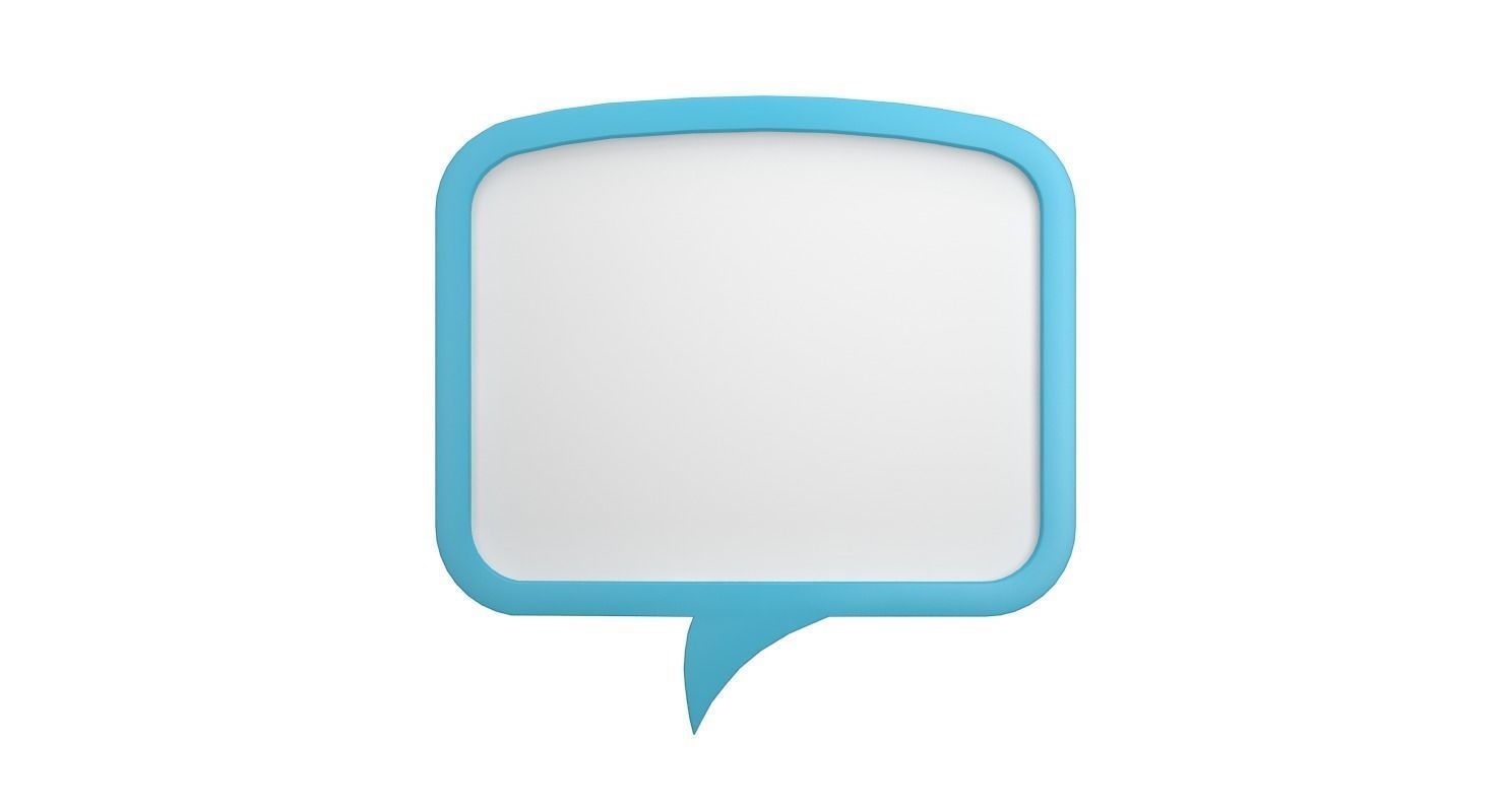 Speech Bubble V04 3D model_0