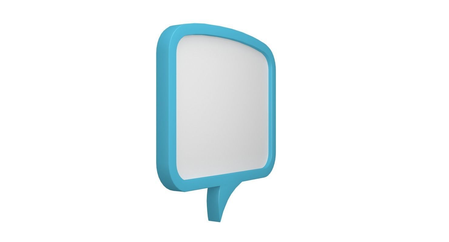 Speech Bubble V04 3D model_2