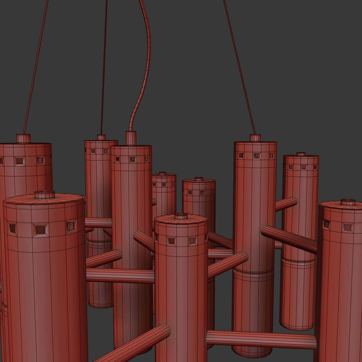 Ike suspension light Low-poly 3D model_4