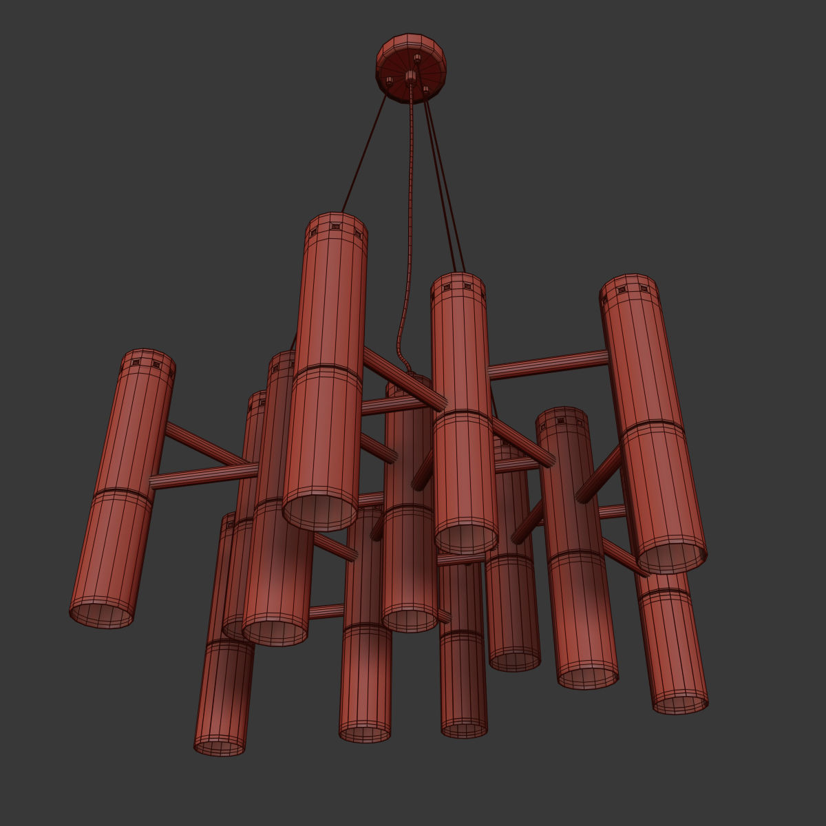 Ike suspension light Low-poly 3D model_3