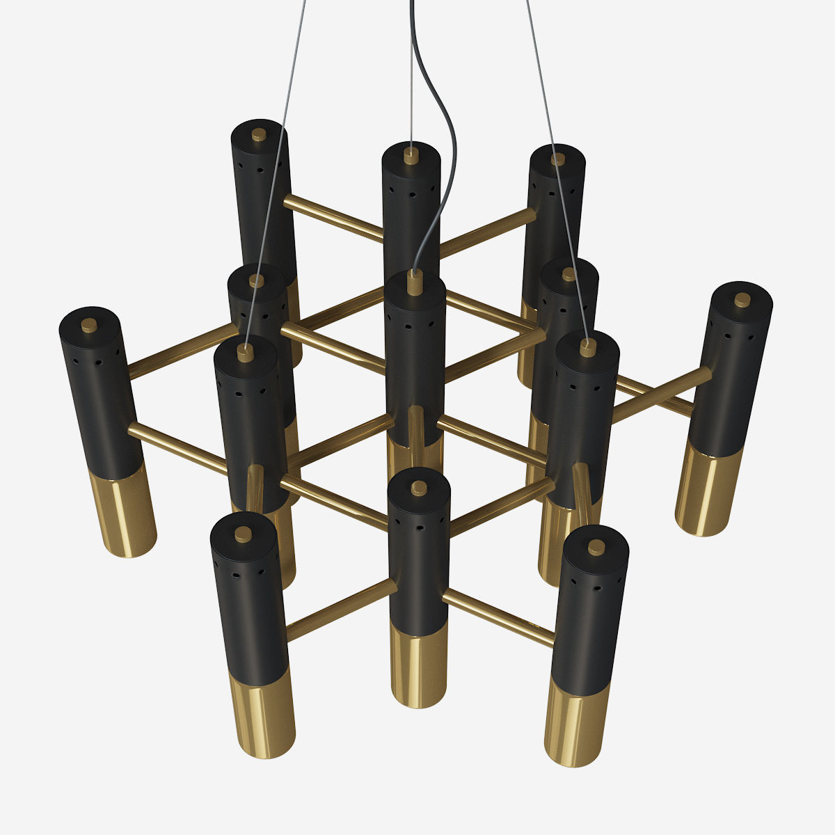 Ike suspension light Low-poly 3D model_1