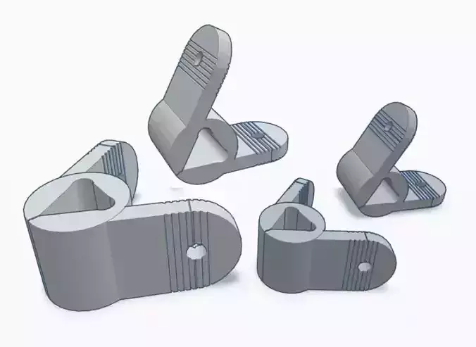 Clips pair of plastic shoe 3D print model