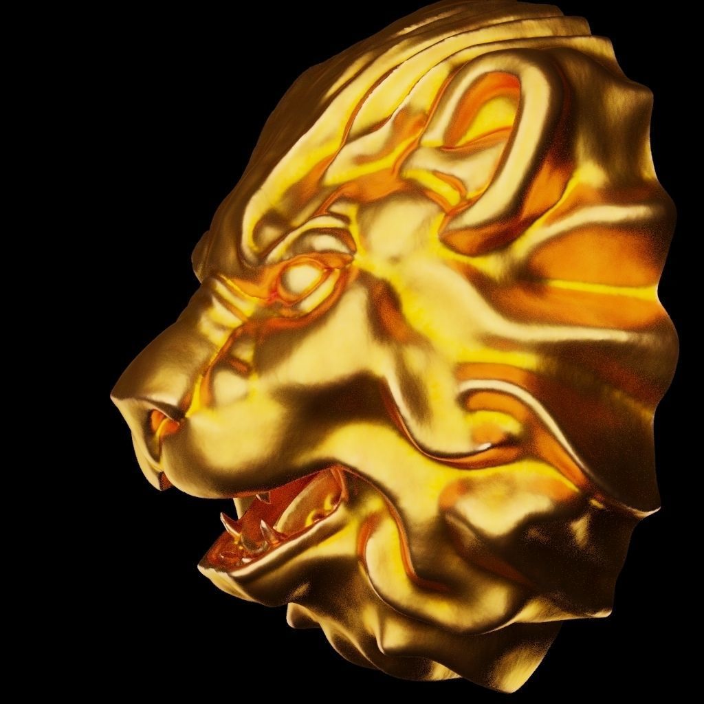 Lion head printable 3D model 3D printable | CGTrader
