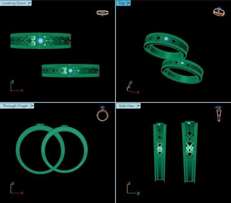 Ring T00363 3D print model_2
