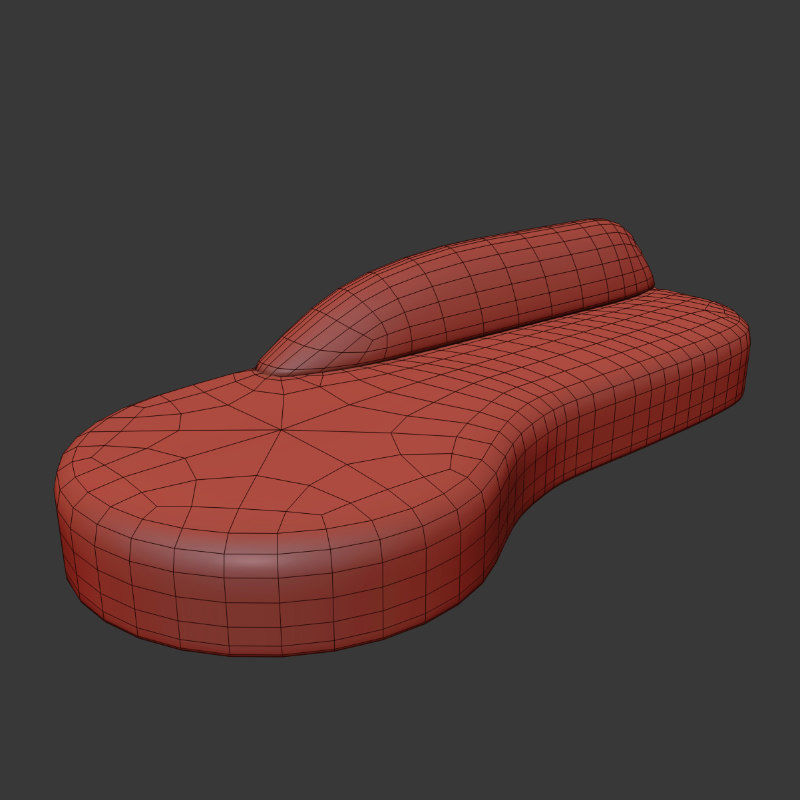 GUEST Sofa La Cividina Design Low-poly 3D model_3