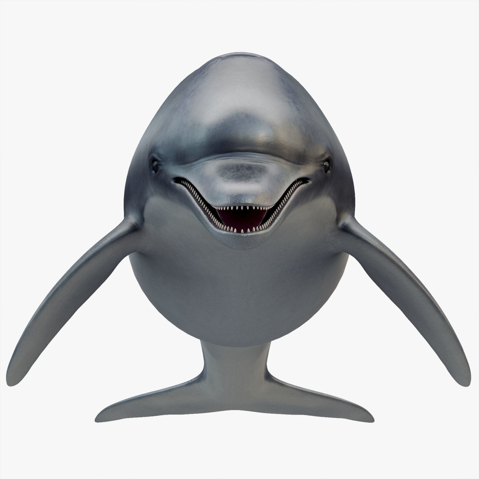 Dolphin Rigged Low-poly 3D model_8