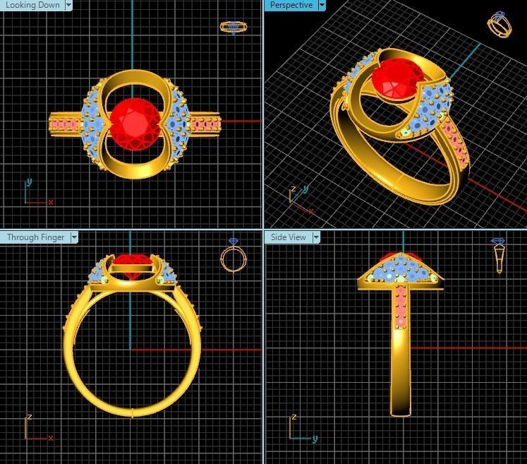 Ring T00369 3D print model_2