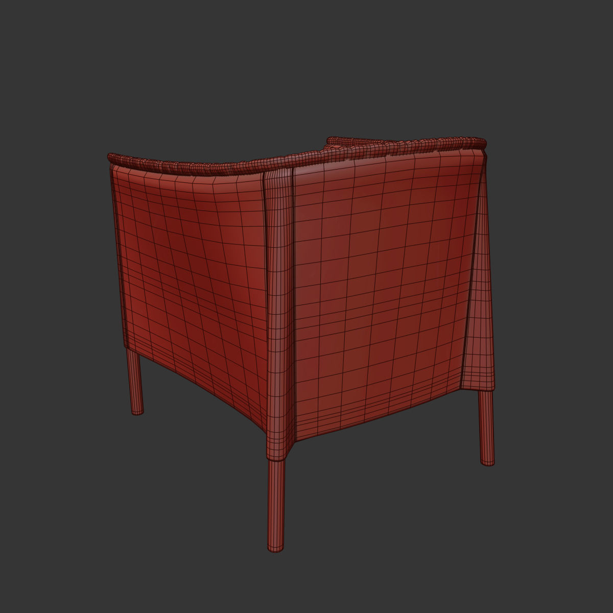 Talo Armchair by Sancal Low-poly 3D model_3