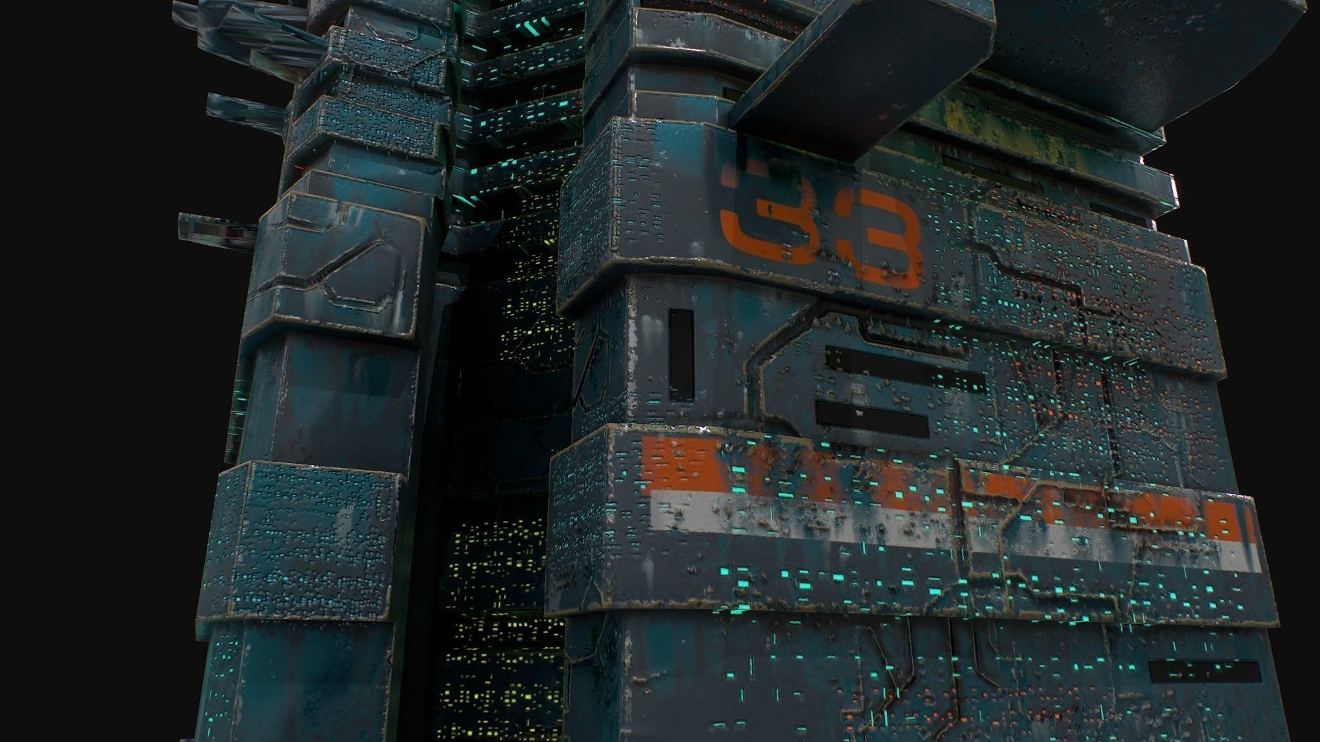 3D model Low poly space port sci fi building VR / AR / low-poly | CGTrader