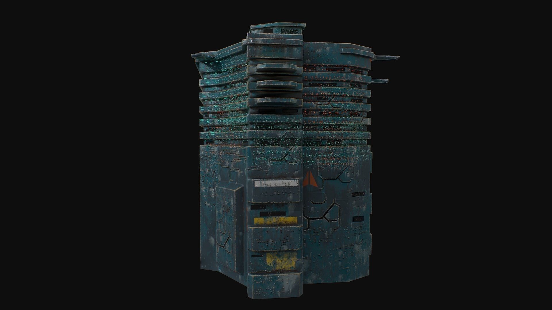 3D model Low poly space port sci fi building VR / AR / low-poly | CGTrader