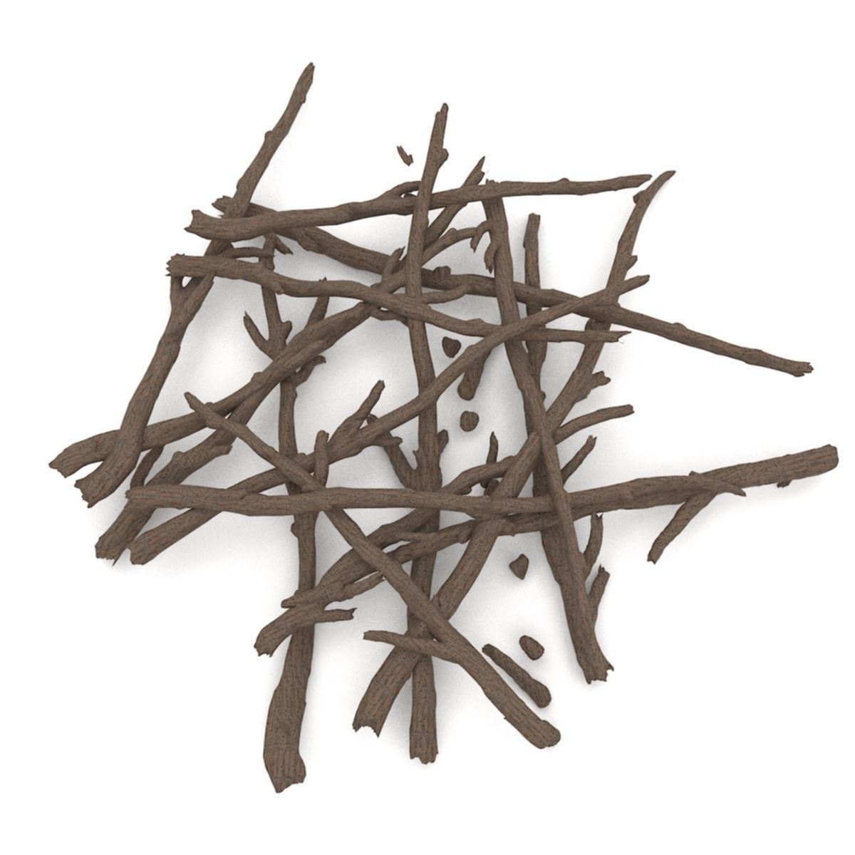 Twigs 2 pile of sticks 3D model_3