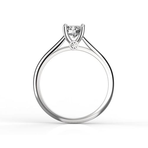 Engagement ring 5 mm diamond 3D print model