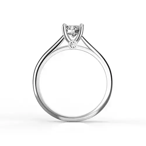 Engagement ring 5 mm diamond 3D print model