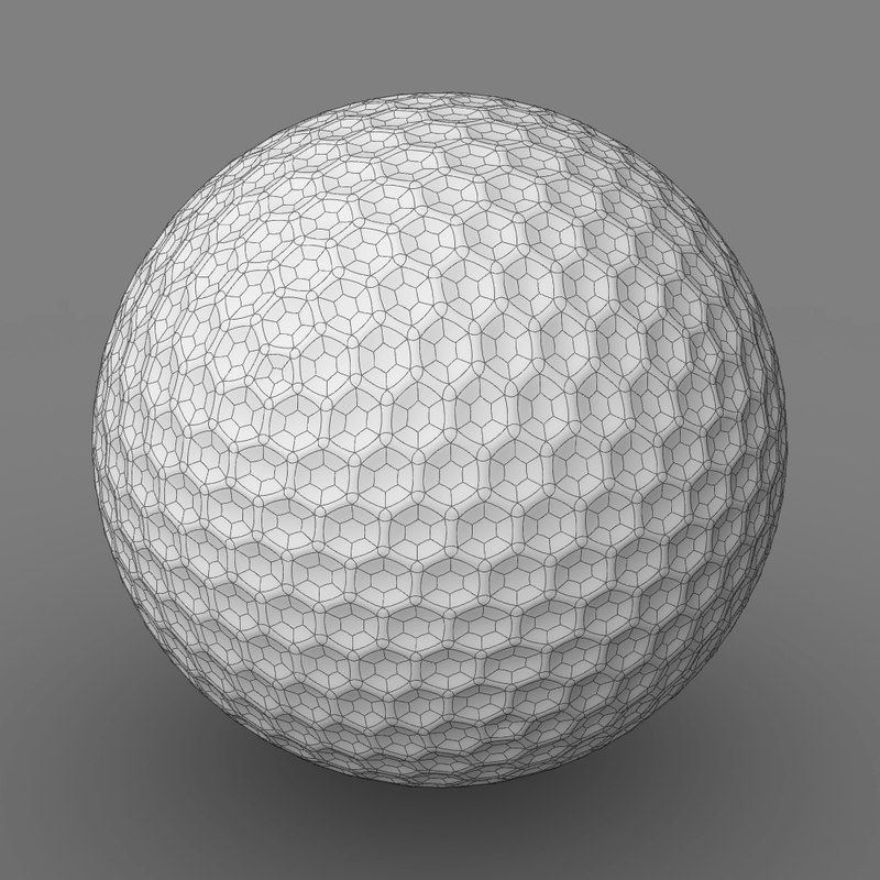 Golf ball 3D model 3D model_3