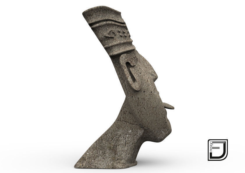 Happy Face From The Olmeca Culture 3D model_3