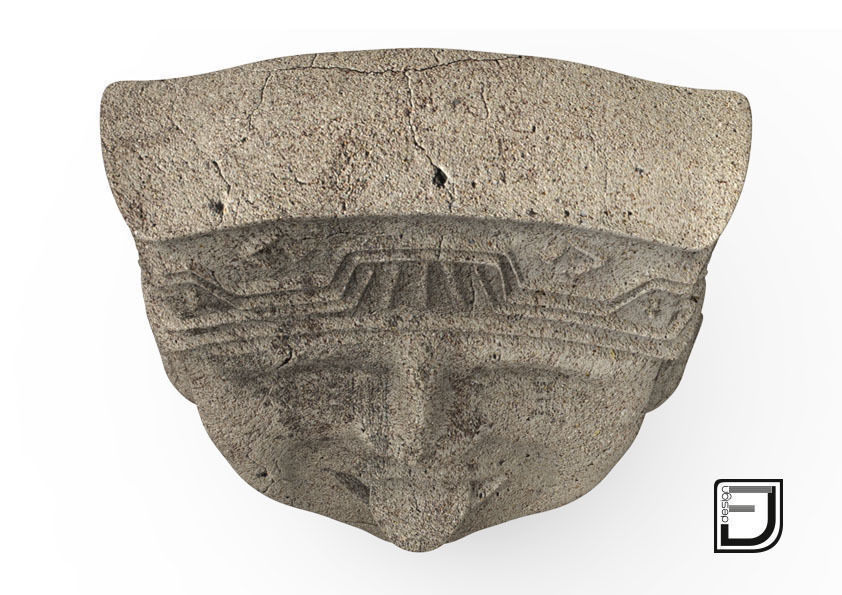 Happy Face From The Olmeca Culture 3D model_5