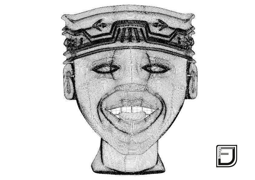 Happy Face From The Olmeca Culture 3D model_6